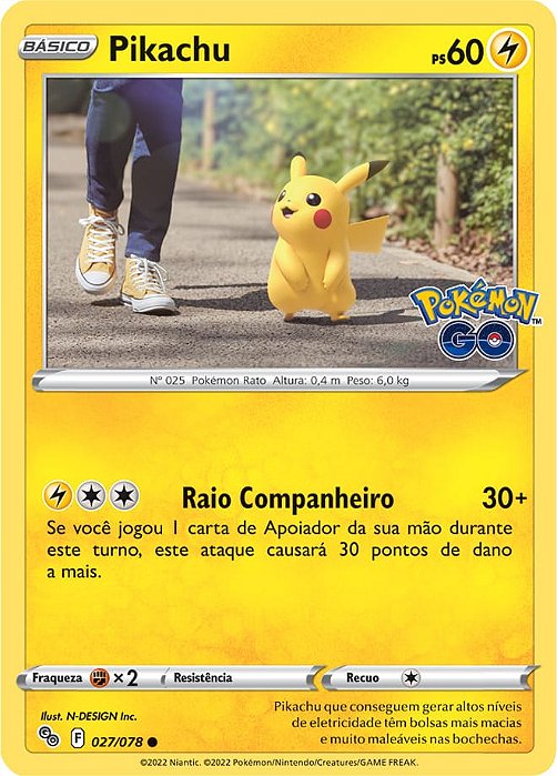 Pikachu (027/078) - Carta Avulsa Pokemon