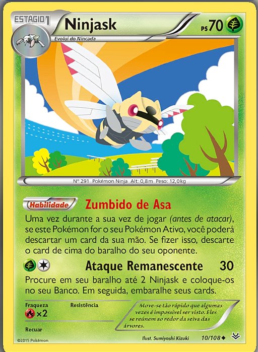 Ninjask (10/108) - Carta Avulsa Pokemon