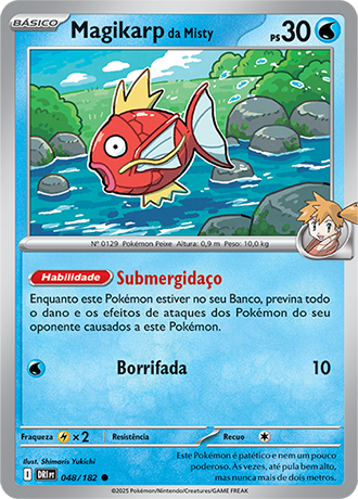 Magikarp da Misty / Misty's Magikarp (048/182) REV FOIL - Carta Avulsa Pokemon