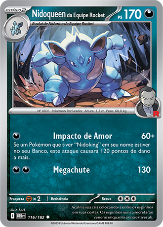 Nidoqueen da Equipe Rocket / Team Rocket's Nidoqueen (116/182) - Carta Avulsa Pokemon