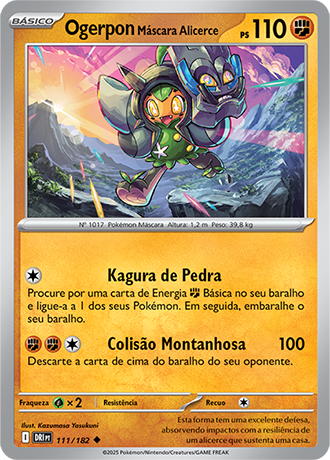 Ogerpon Máscara Alicerce / Cornerstone Mask Ogerpon (111/182) - Carta Avulsa Pokemon