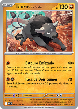Tauros de Paldea / Paldean Tauros (028/193) - Carta Avulsa Pokemon