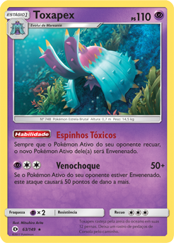 Toxapex (63/149) REV FOIL - Carta Avulsa Pokemon