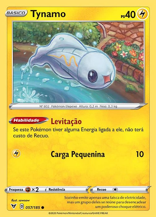 Tynamo (57/185) REV FOIL - Carta Avulsa Pokemon
