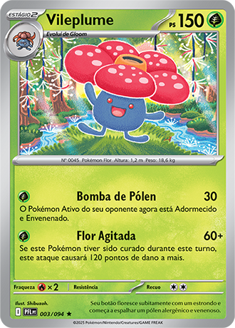 Vileplume (003/094) FOIL - Carta Avulsa Pokemon
