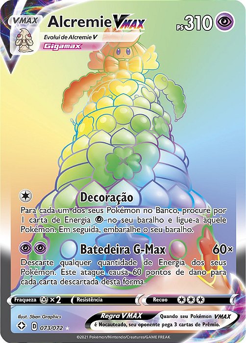 Alcremie-VMAX (73/72) - Carta Avulsa Pokemon