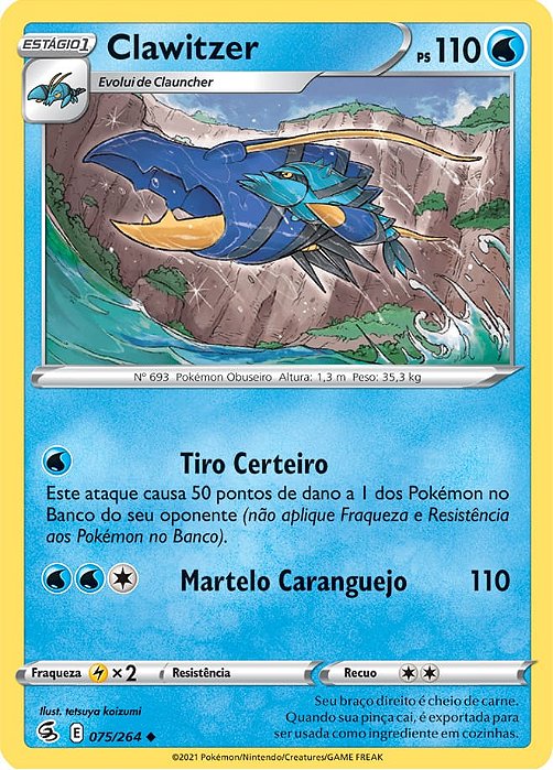 Clawitzer (75/264) - Carta Avulsa Pokemon