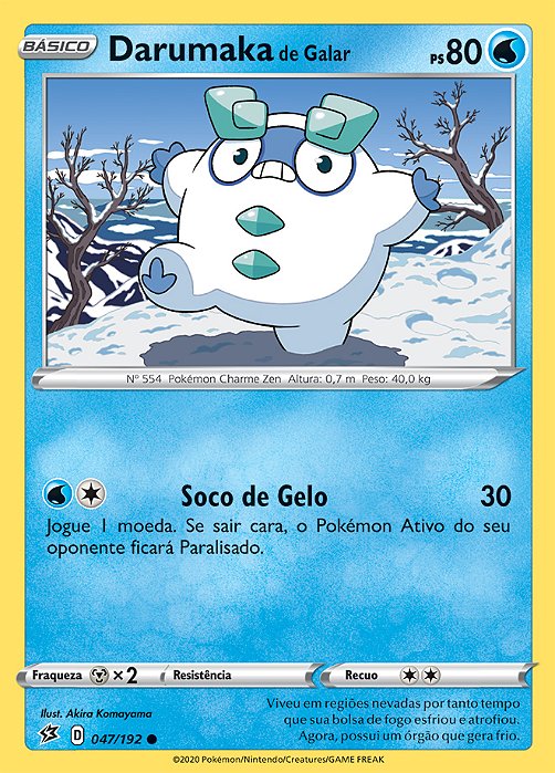 Darumaka de Galar / Galarian Darumaka (47/192) REV FOIL - Carta Avulsa Pokemon