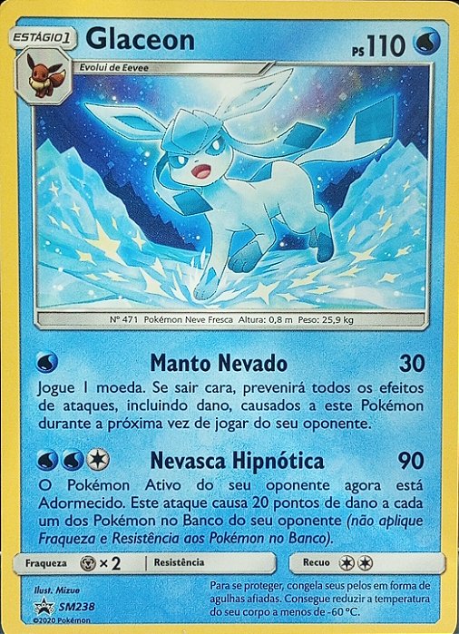 Glaceon (SM238) - Carta Avulsa Pokemon