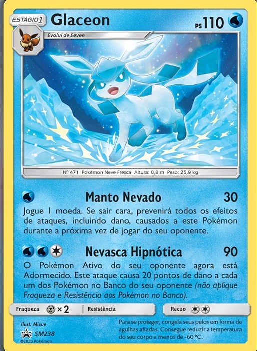 Glaceon (SM238) - Carta Avulsa Pokemon