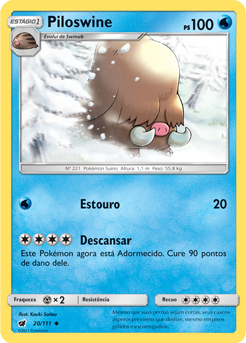 Piloswine (20/111) REV FOIL - Carta Avulsa Pokemon