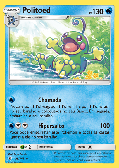 Politoed (25/145) REV FOIL - Carta Avulsa Pokemon