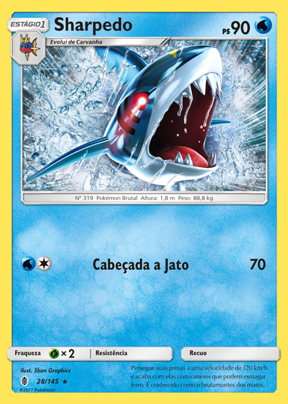 Sharpedo (28/145) REV FOIL - Carta Avulsa Pokemon