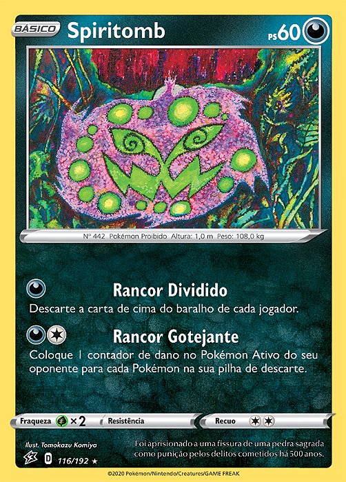 Spiritomb (116/192) - Carta Avulsa Pokemon