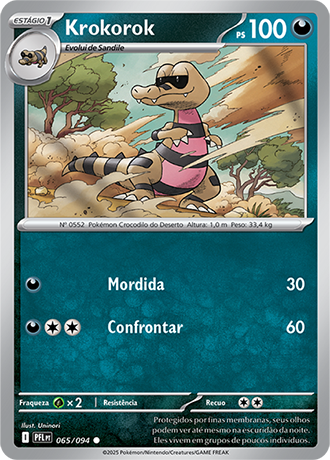 Krokorok (065/094) REV FOIL - Carta Avulsa Pokemon