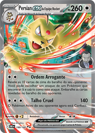 Persian ex da Equipe Rocket / Team Rocket's Persian ex (150/182) - Carta Avulsa Pokemon