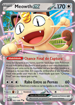 Meowth ex (062/88) - Carta Avulsa Pokemon