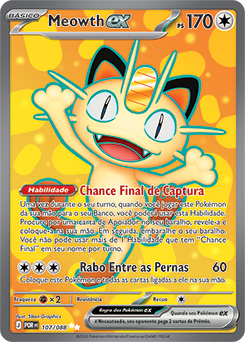 Meowth ex (107/88) - Carta Avulsa Pokemon