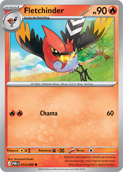 Fletchinder (013/88) REV FOIL - Carta Avulsa Pokemon