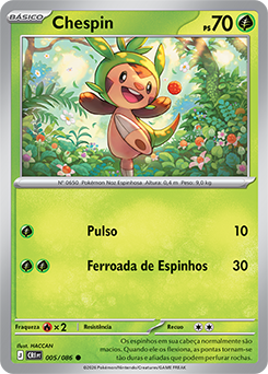 Chespin (005/086) - Carta Avulsa Pokemon