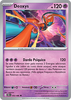 Deoxys (032/086) REV FOIL - Carta Avulsa Pokemon