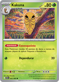 Kakuna (002/086) REV FOIL - Carta Avulsa Pokemon