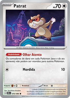 Patrat (070/086) REV FOIL - Carta Avulsa Pokemon