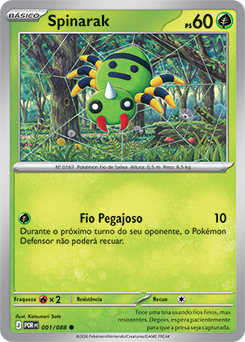 Spinarak (001/088) REV FOIL - Carta Avulsa Pokemon