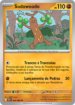 Sudowoodo (043/086) - Carta Avulsa Pokemon
