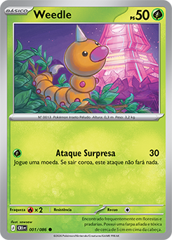 Weedle (001/086) REV FOIL - Carta Avulsa Pokemon
