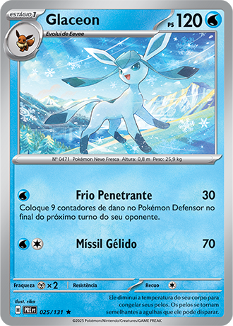 Glaceon (025/131) REV FOIL - Carta Avulsa Pokemon