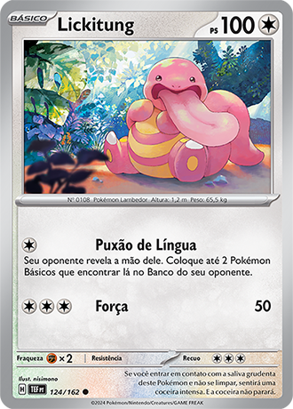 Lickitung (124/162) REV FOIL - Carta Avulsa Pokemon
