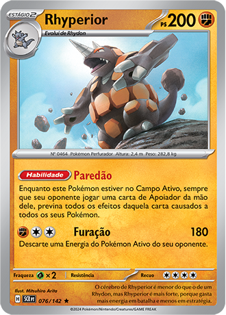 Rhyperior (076/142) FOIL - Carta Avulsa Pokemon