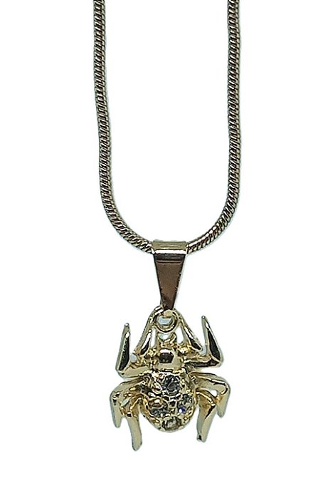 Colar em Banho ouro com Pingente Spider / Aranha (45cm)