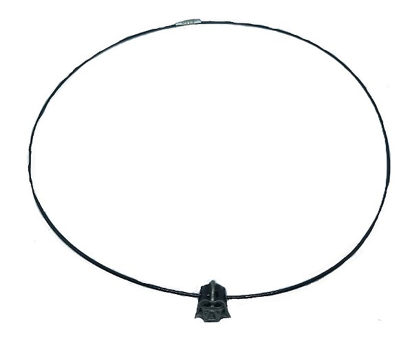 Colar Shoker em Aço Encerado com Berloque Darth Vader - Star Wars (40cm)