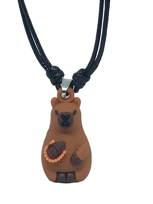 Colar Cordão com Nó Regulável - Capivara V1