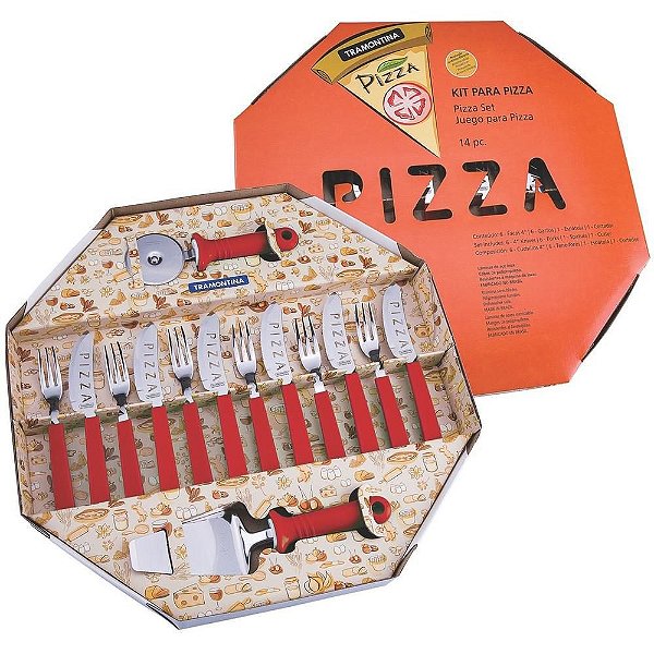 Kit para Pizza 14 Peças Tramontina