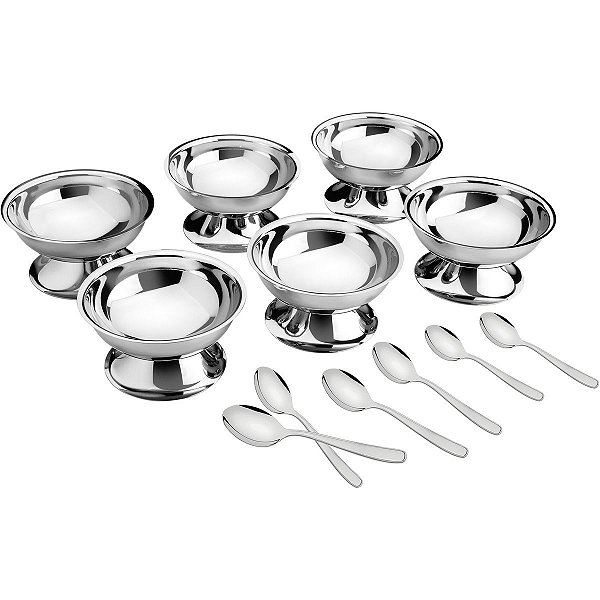 Conjunto De Garfos Para Sobremesa Aço Inox 3 Pç Tramontina Inox :  : Cozinha