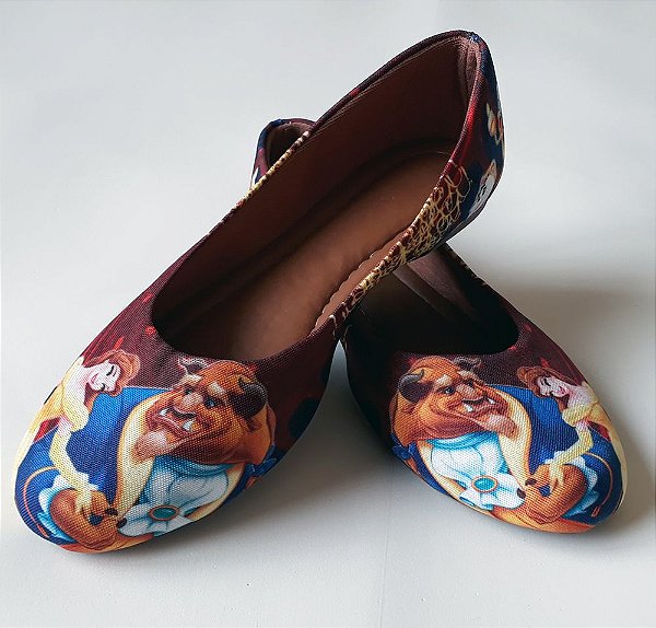 Sapatilha Bela e a Fera Sapatos Femininos Mãe e Filha Tam. 23 ao 42.