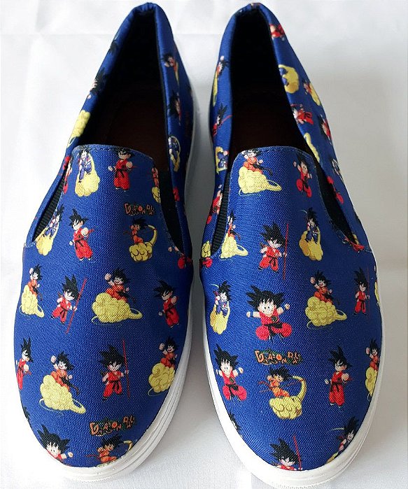 Tênis Slip On Dragon Ball Z Goku F. Azul 33 ao 43.