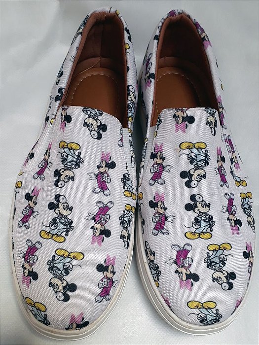 Tênis Slip On Minnie Mickey Mouse Enfermeiros Tam. 33 ao 43.