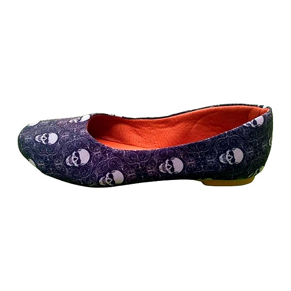 Sapatilha Caveiras Sapatos Femininos Mãe e Filha Tam. 23 ao 42.