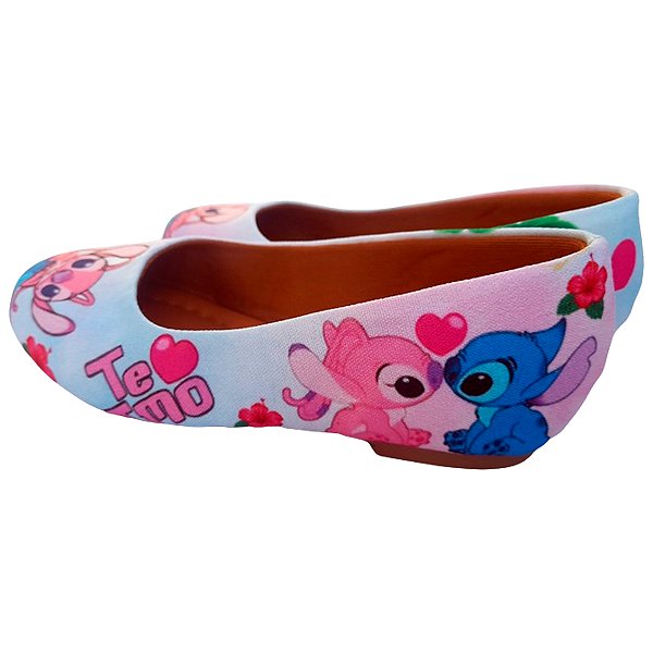 Sapatilha Lilo e Stitch Feminina Te Amo - Tam. 23 ao 42.