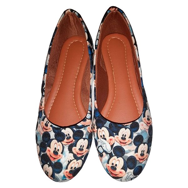 Sapatilha Mickey Mouse Feminina Conforto Sapatos Femininos Tam. 23 ao 42.