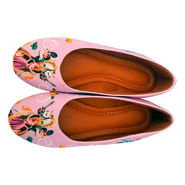 Sapatilha Enrolados Princesa Rapunzel Rosa Sapato Feminino Mãe e Filha Tam. 23 ao 42.