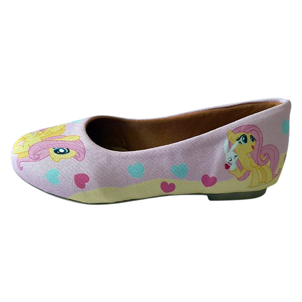 Sapatilha My Little Pony Fluttershy Rosa Sapato Feminino Tamanhos - 23 ao 42.