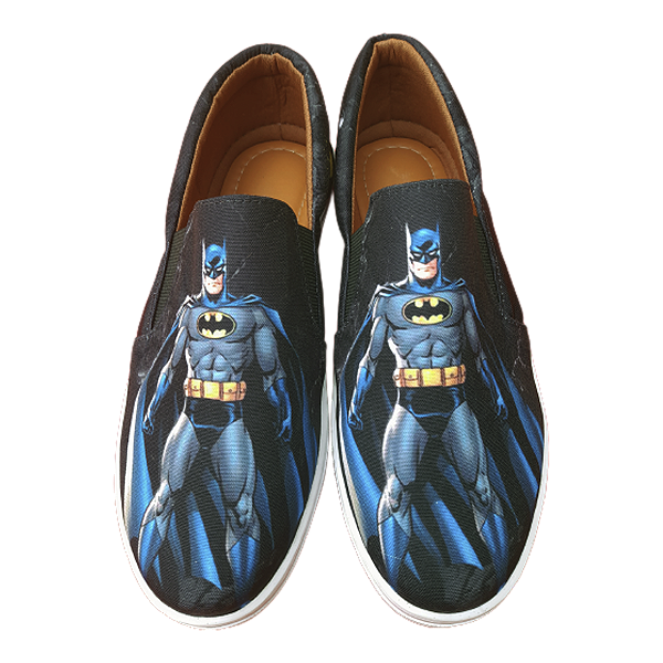 Tênis Slip On Batman Preto Personagens Conforto e Qualidade 33 ao 43.