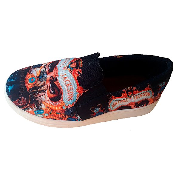 Tênis Slip On Michael Jackson Dangerous Sapato Feminino e Masculino Tam. 33 ao 43.