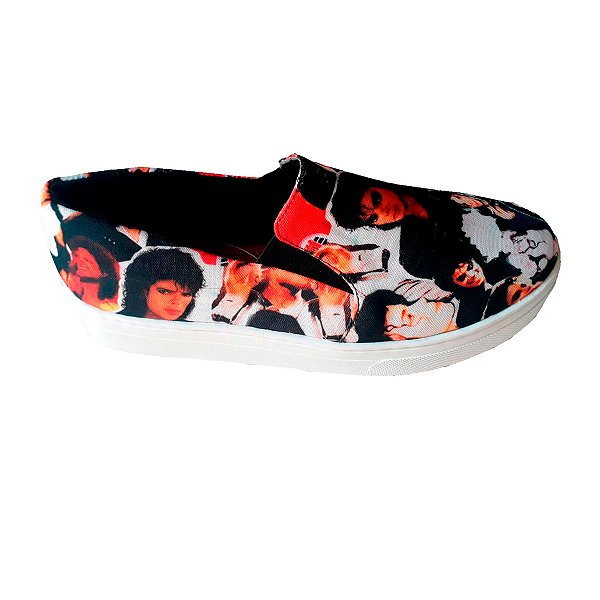 Tênis Slip On Michael Jackson Sapato Feminino e Masculino Conforto e Qualidade Tam. 33 ao 43.