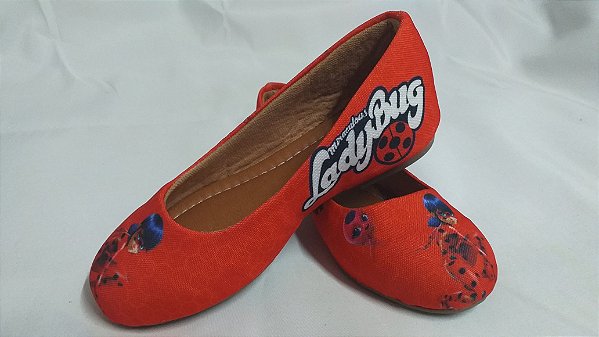 Sapatilha Ladybug Miraculous Infantil Sapatilha Feminina Tam. 23 ao 42.